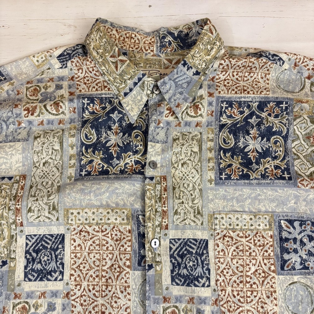 Tori Richard Hawaiian Shirt Cotton Lawn Mens 2XLT Big & Tall